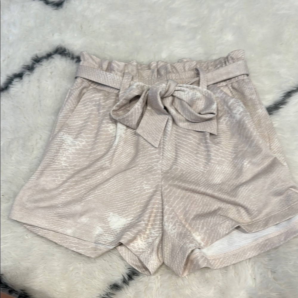Elegant Cream Women's Shorts